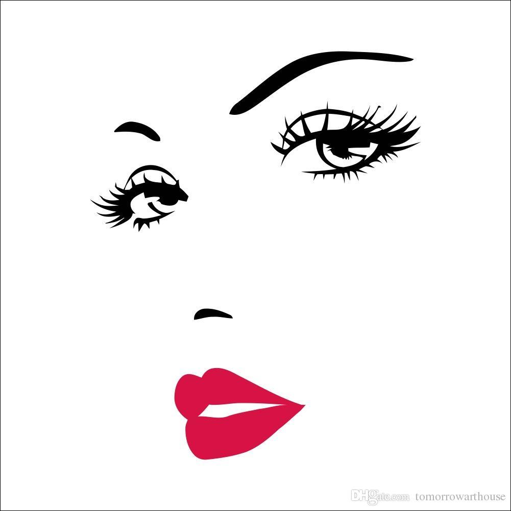 Red Lips Eyes Living Room Background Decorative Environmentally