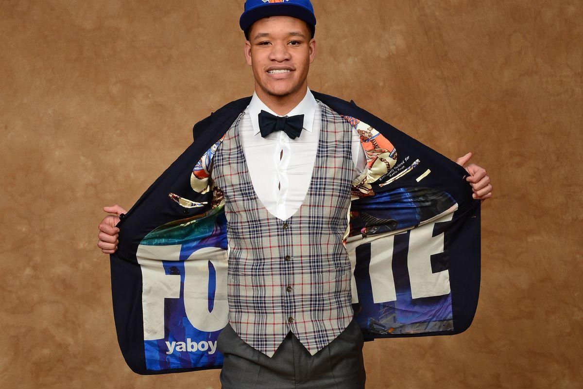 New York Knicks' pick Kevin Knox wore a Fortnite jacket to the NBA