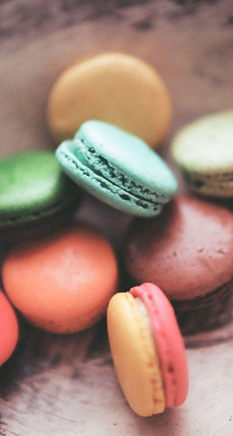 Colourful tasty macaroons iPhone Wallpaper