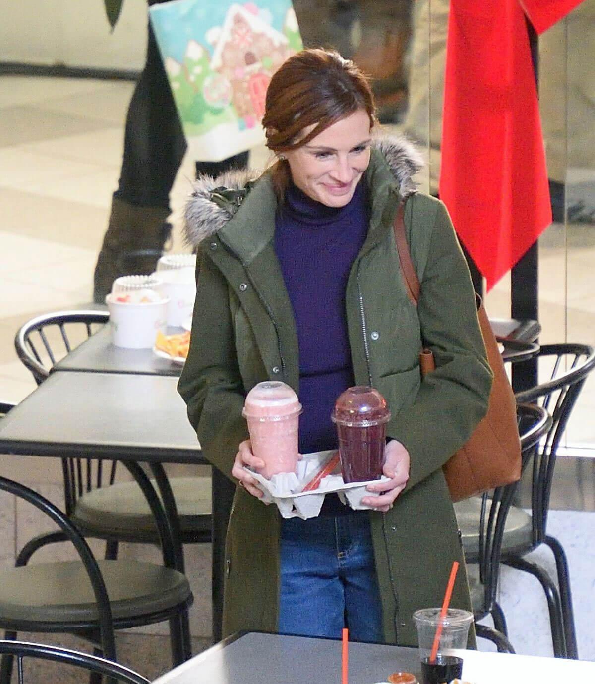 Julia Roberts and Lucas Hedges Stills on the Set of Ben is Back