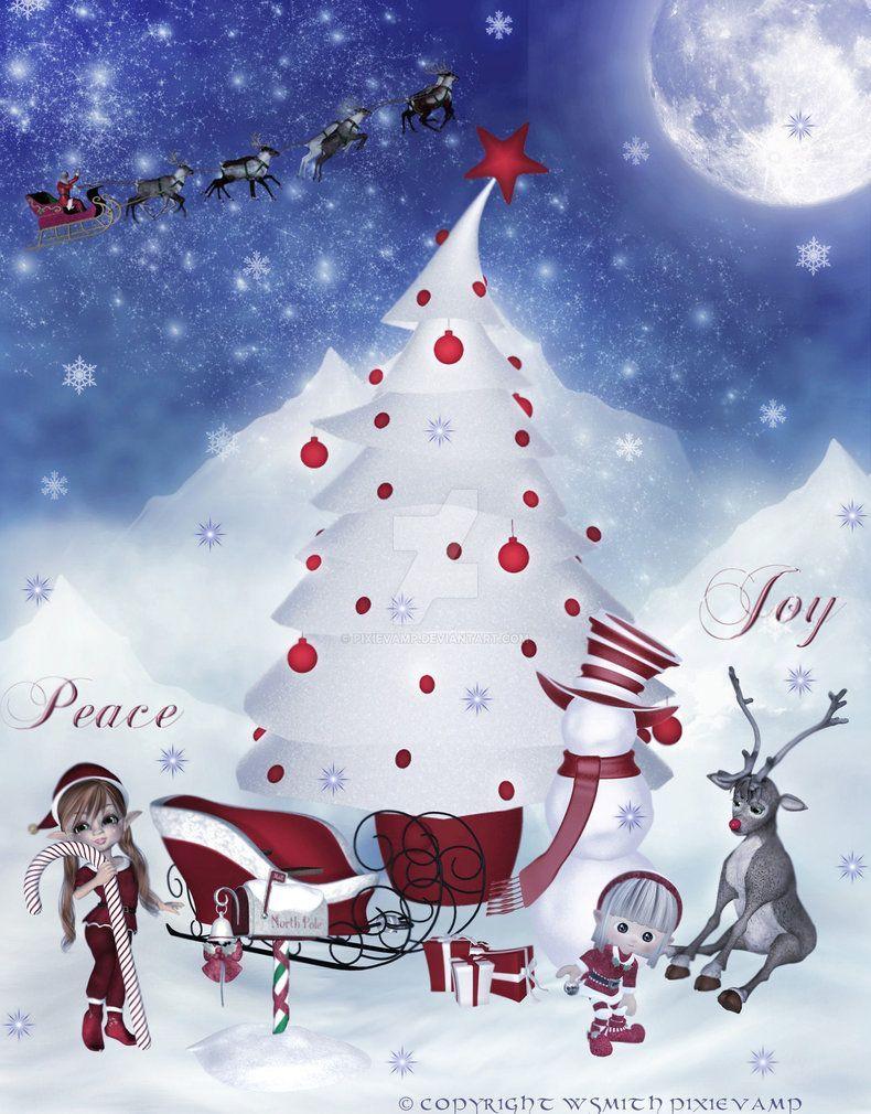 Christmas Eve In Santa Land by pixievamp. Christmas Wallpaper