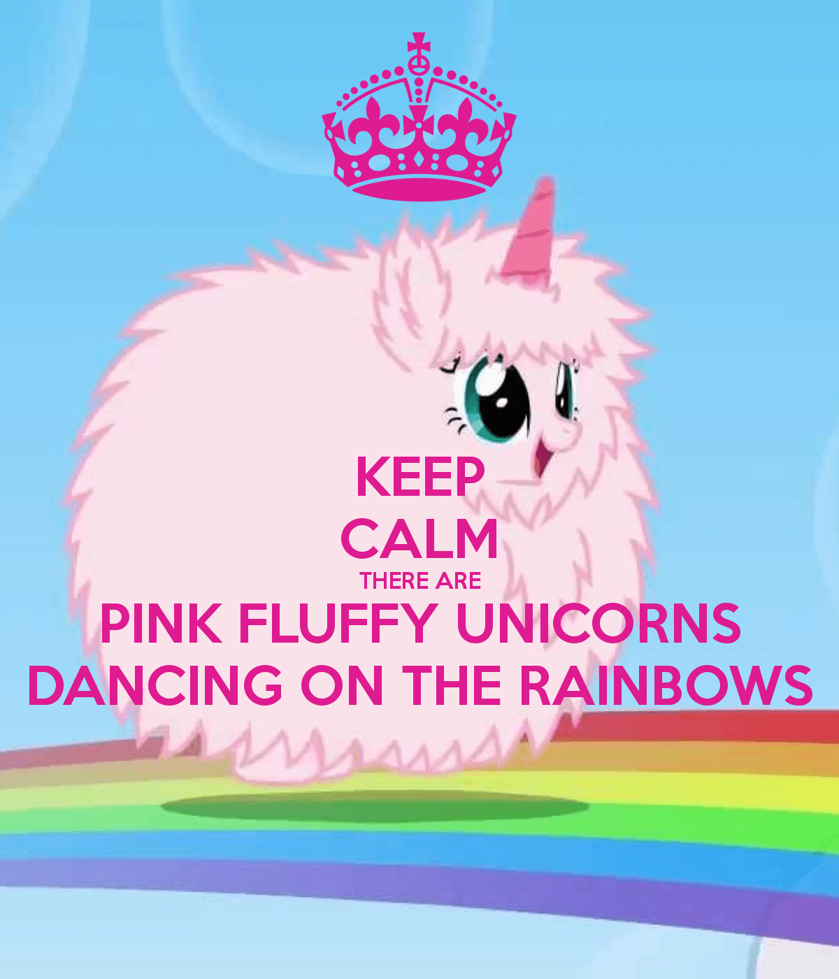 image For > Pink Fluffy Unicorns Dancing On Rainbows
