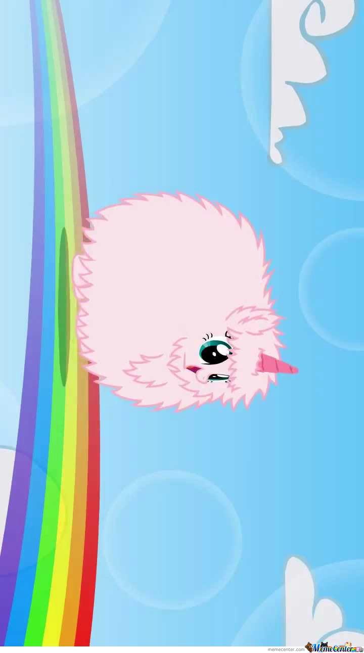 Pink Fluffy Unicorns Dancing On Rainbows