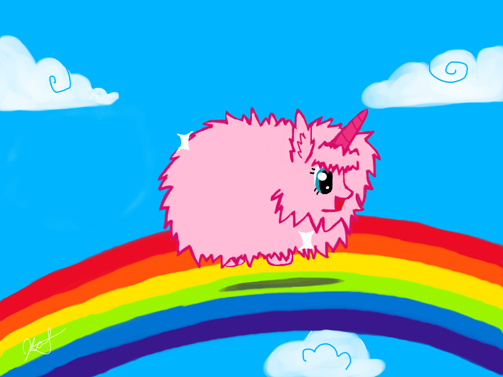 Pink Fluffy Unicorns Dancing On Rainbows of Kayja
