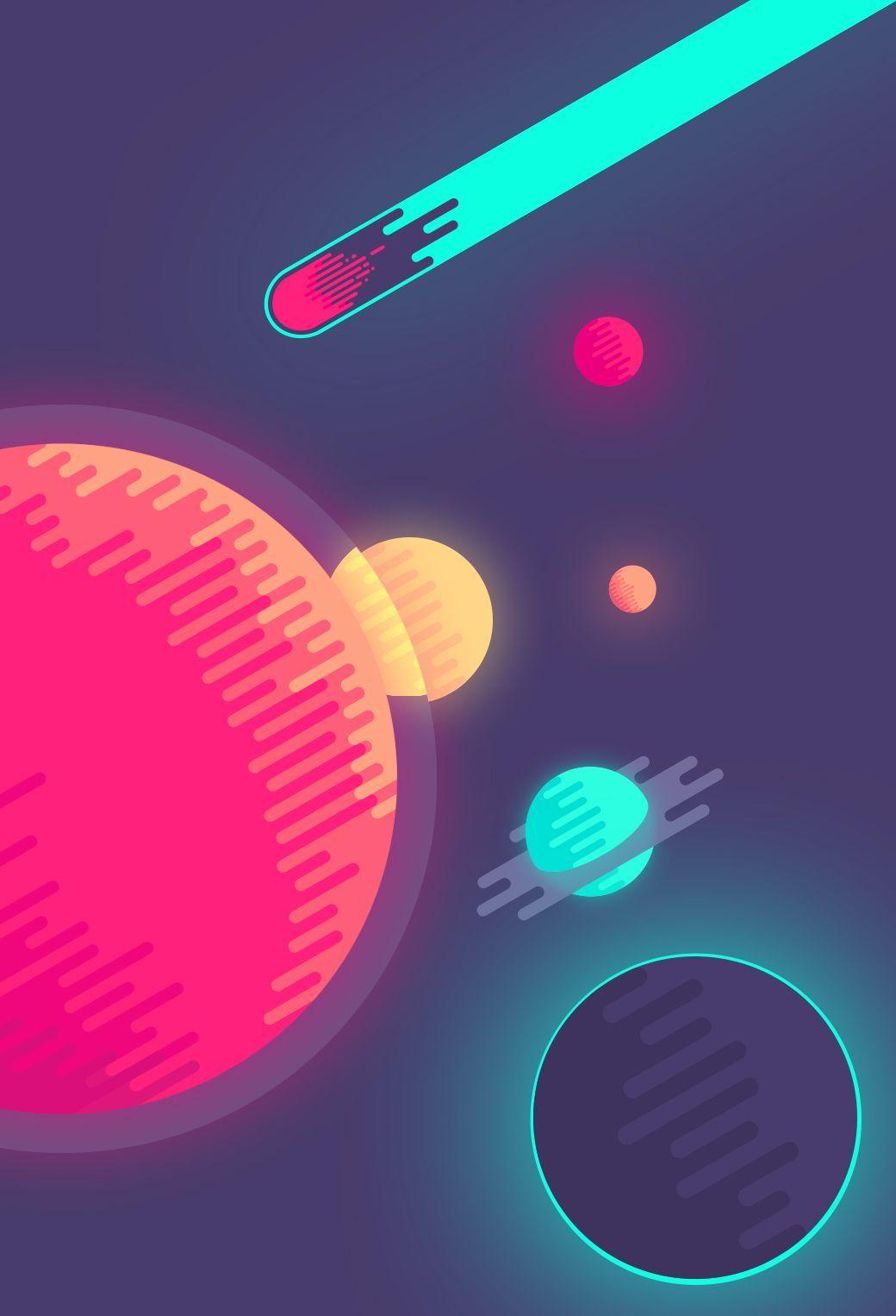 Post your abstract wallpaper. Simple phone wallpaper, Planets