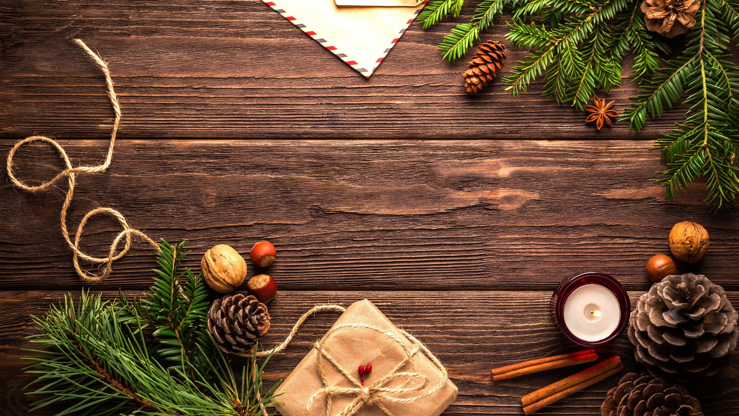Wallpapers Christmas, New Year, table, fir