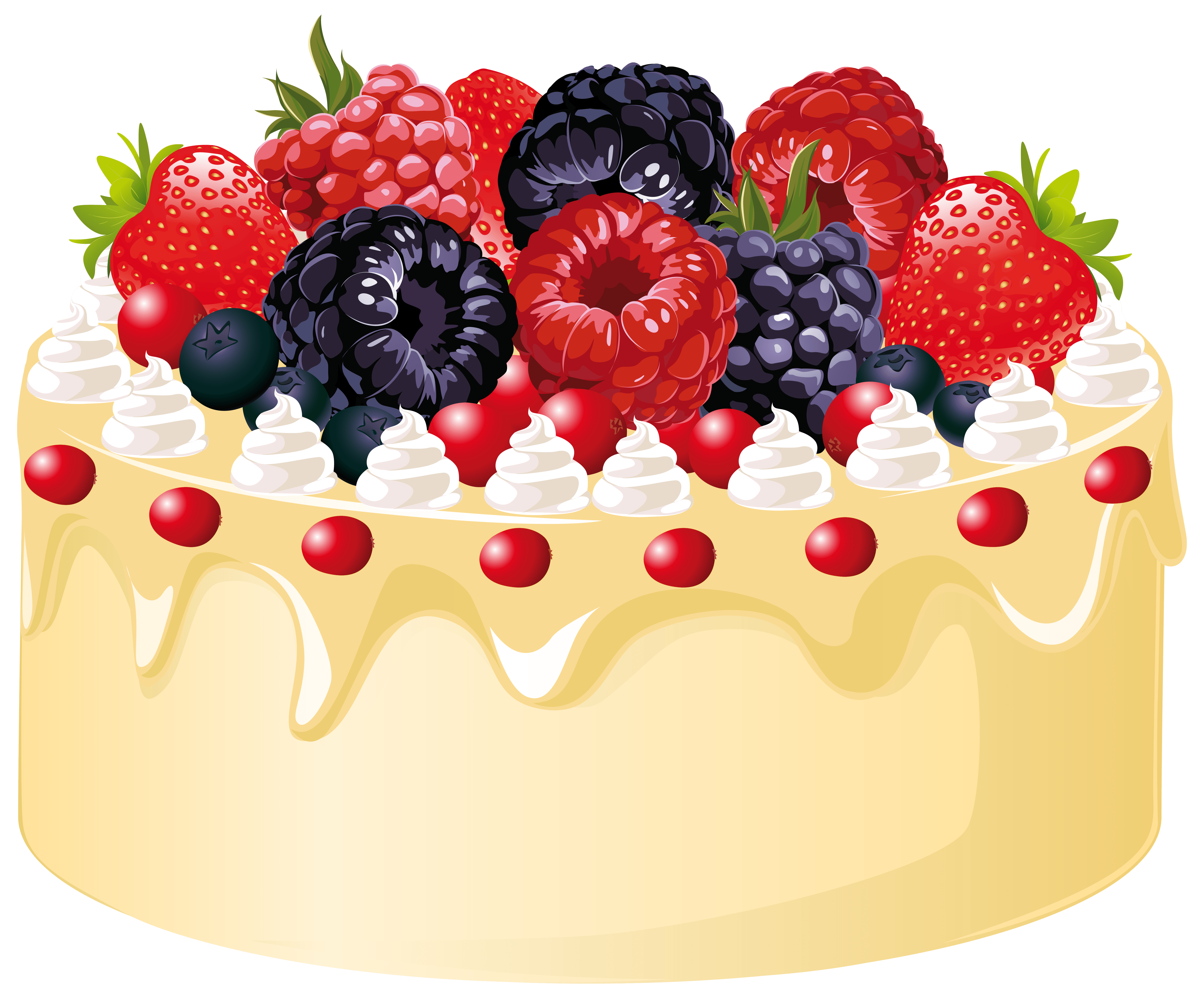 Fruit Cake with Candle PNG Clipart Image