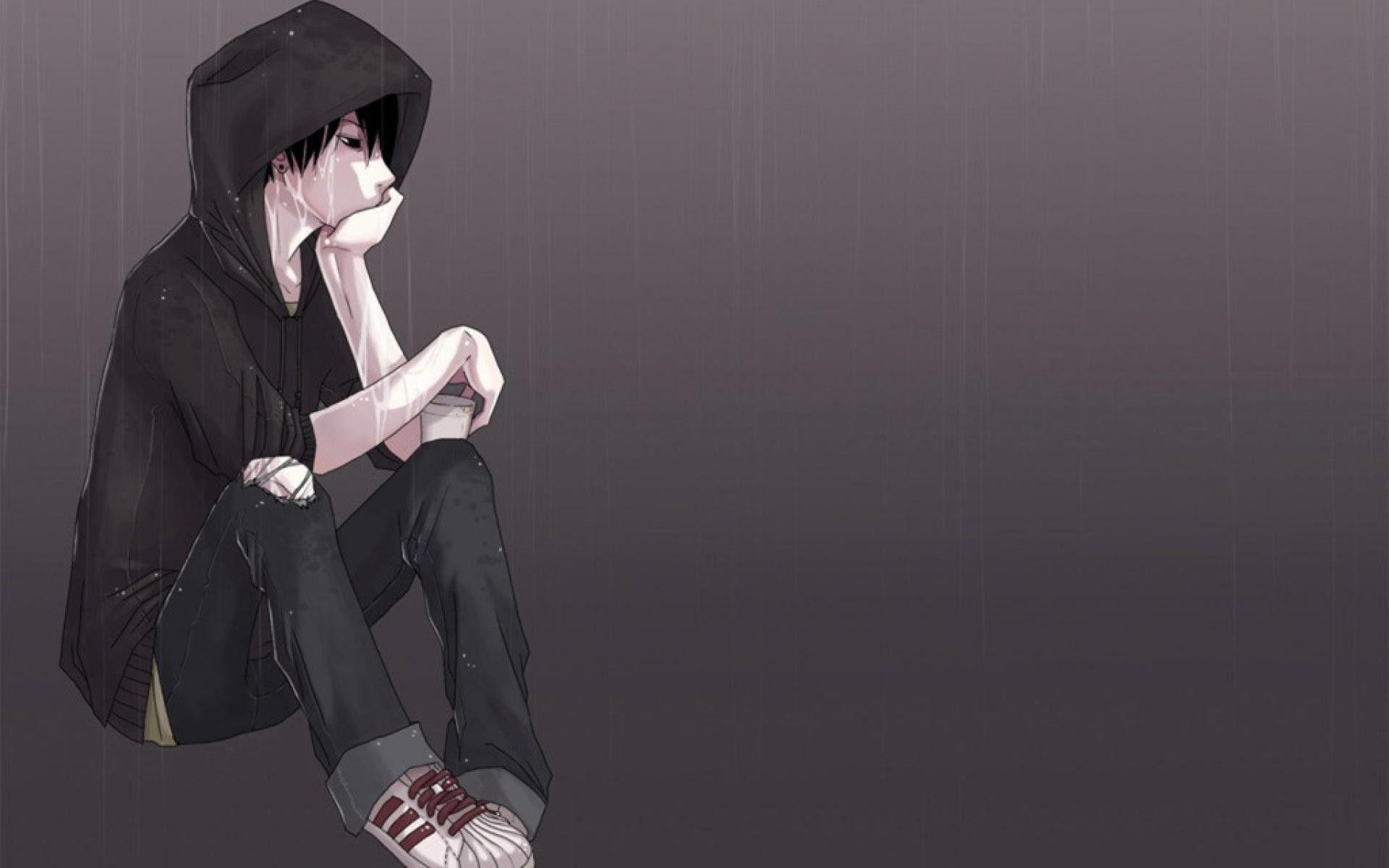 Animeboy, anime, anime boy, animes, boy, fear, man, sad, sad boy, HD phone  wallpaper