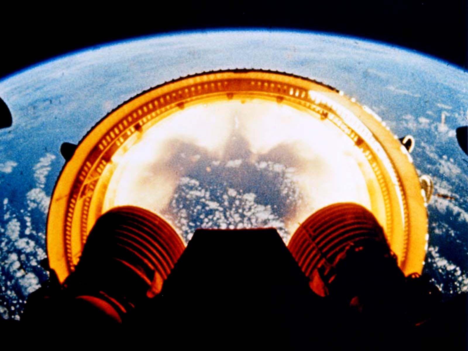 Saturn Rocket Interstage Expulsion (Apollo VI)