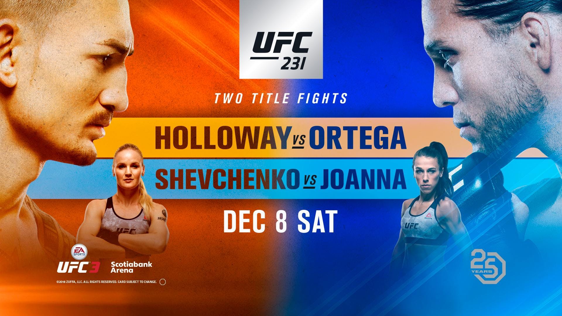 UFC 231: Holloway vs. Ortega at Red Bar and Lounge DEC 2018
