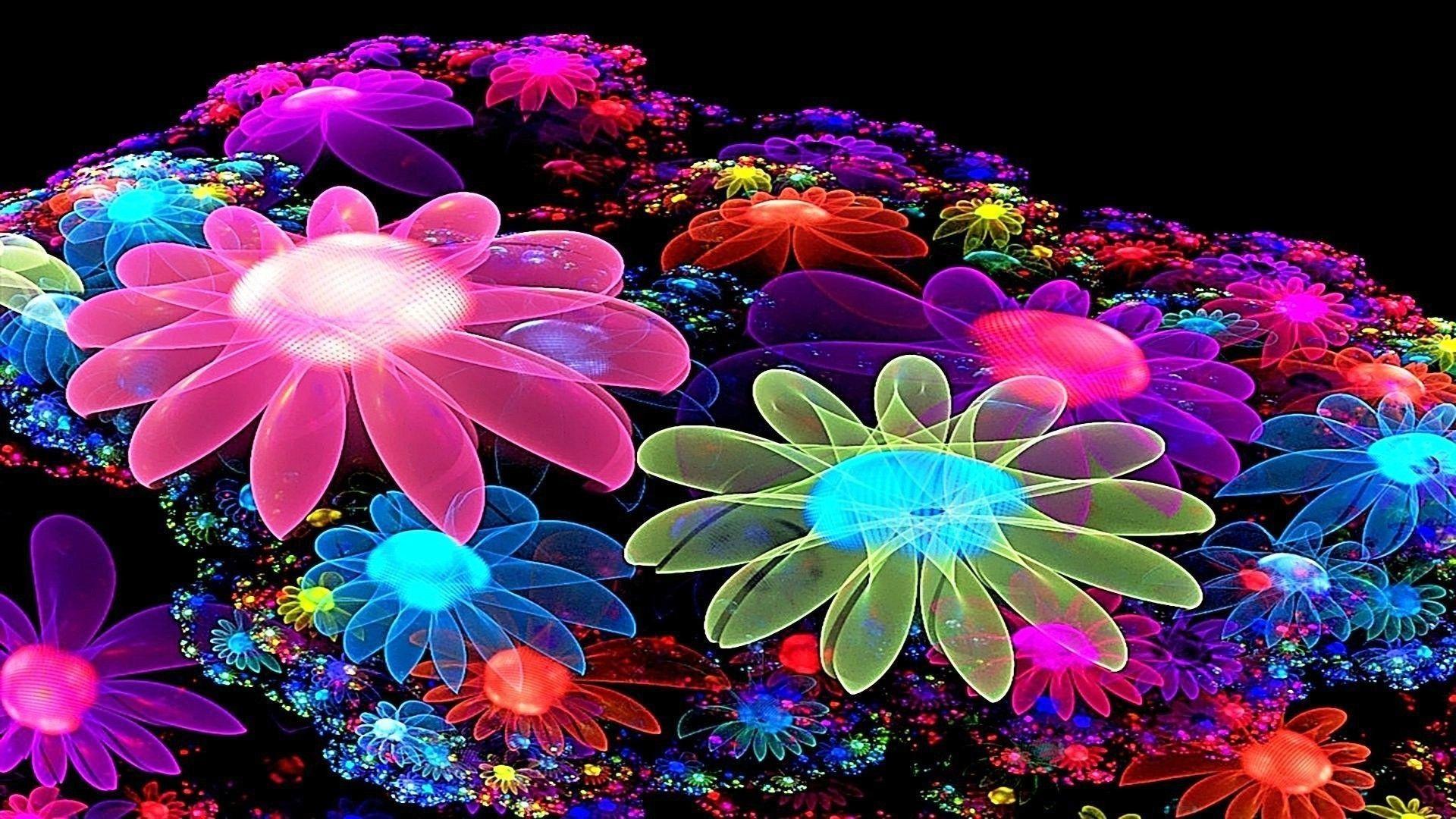 Bed Pretty Flower Flowers Colorful Wallpaper Abstract Awesome