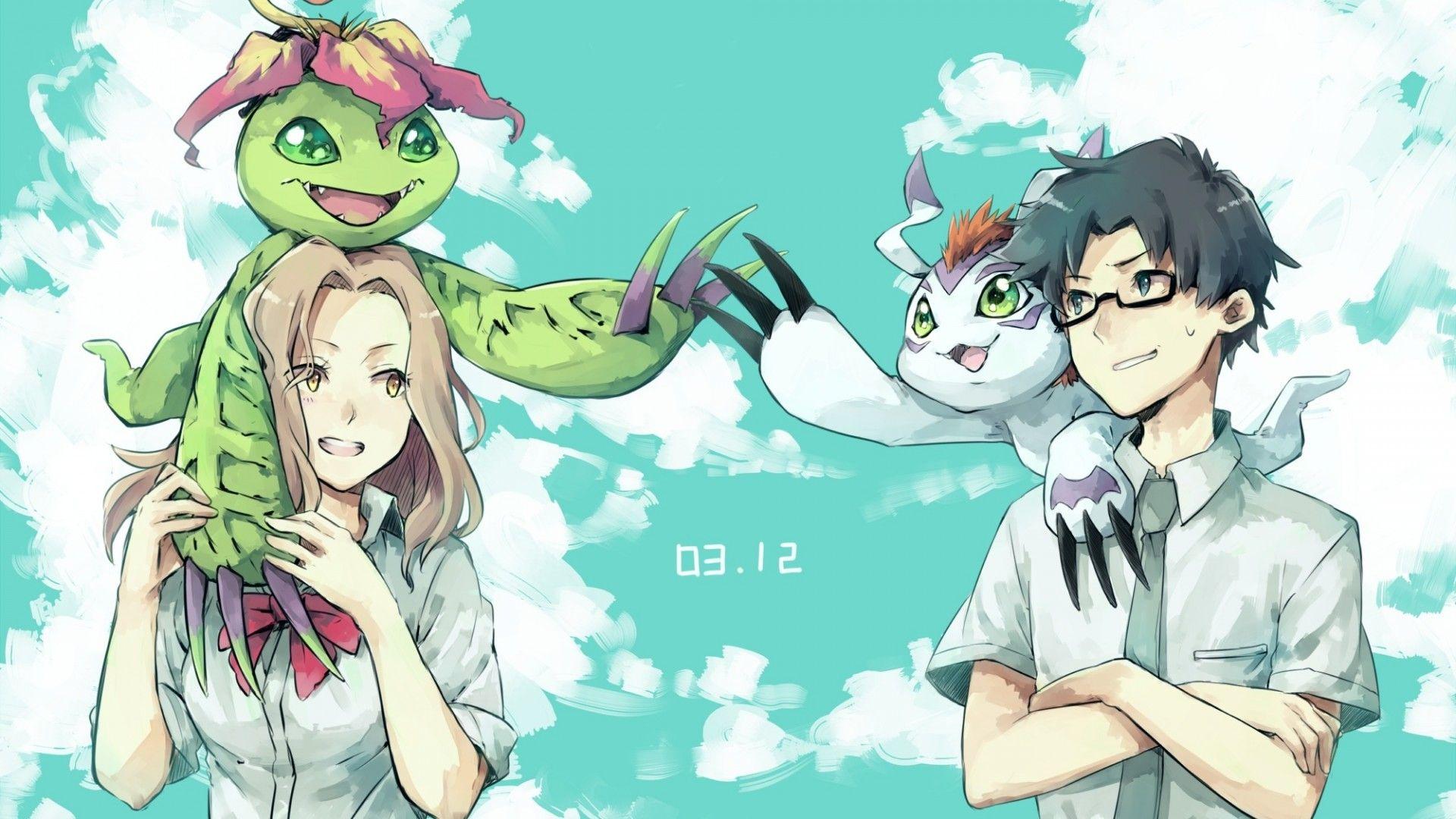 Download 1920x1080 Kido Jyou, Tachikawa Mimi, Digimon Adventure