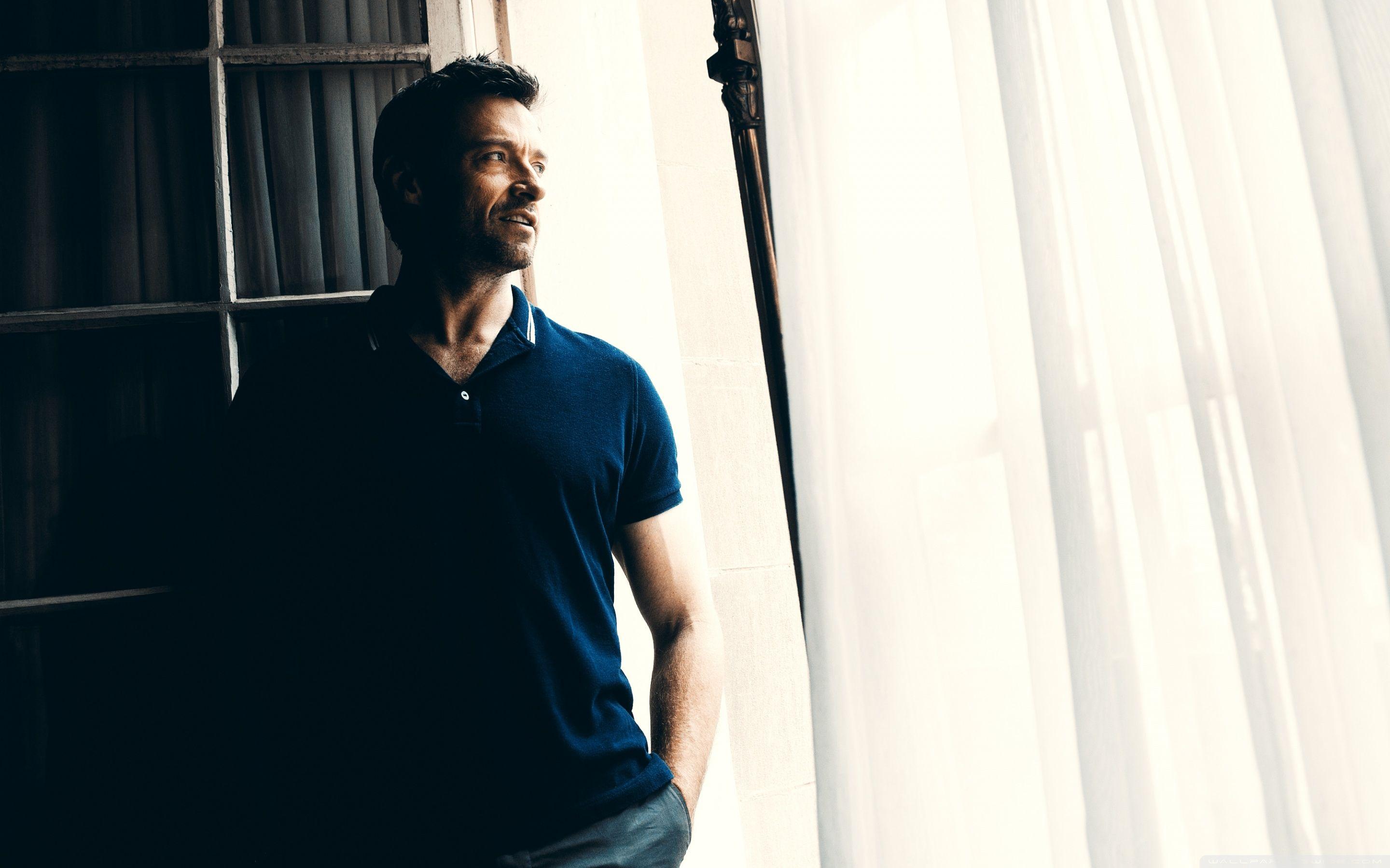 Hugh Jackman In Polo Shirt ❤ 4K HD Desktop Wallpaper for 4K Ultra