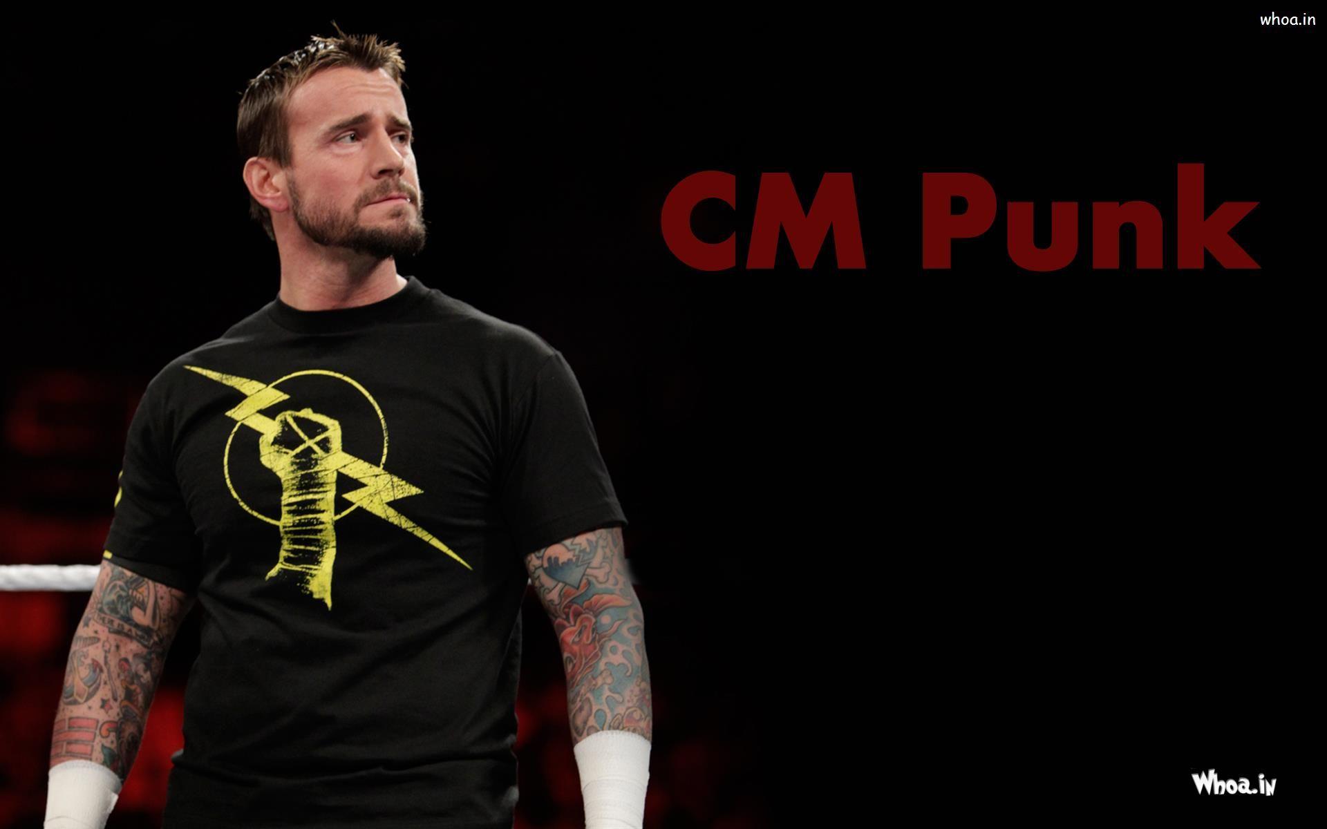 CM Punk In T Shirt Wallpaper