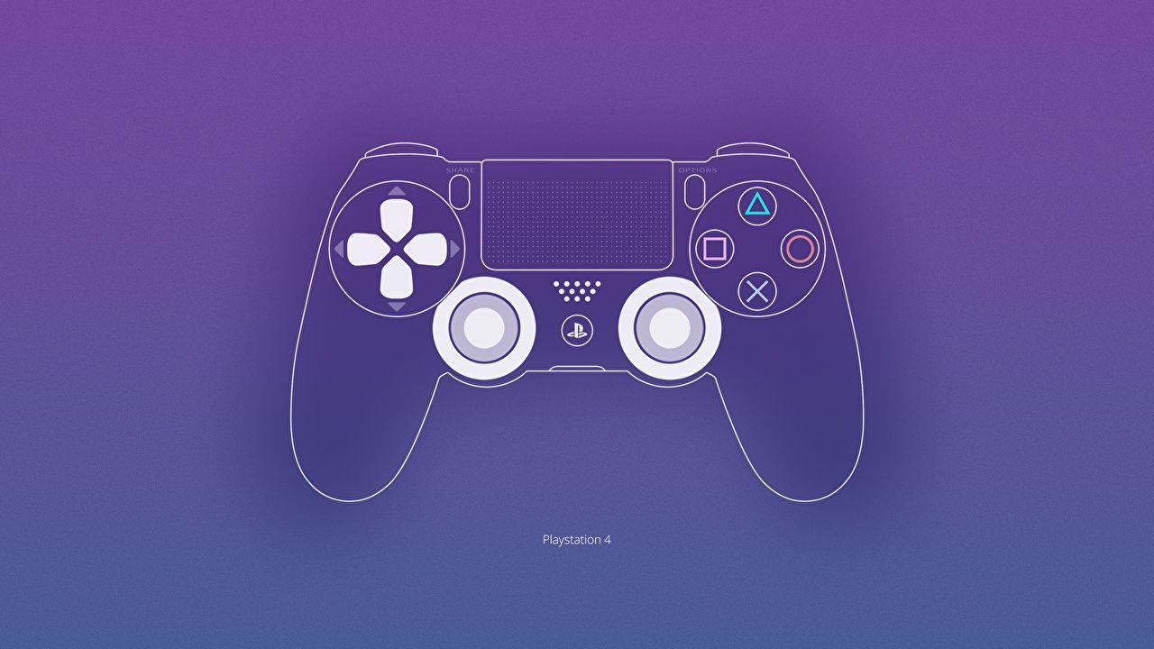 Picture Gamepad Dualshock Console PS4 Computers Painting Art Vector