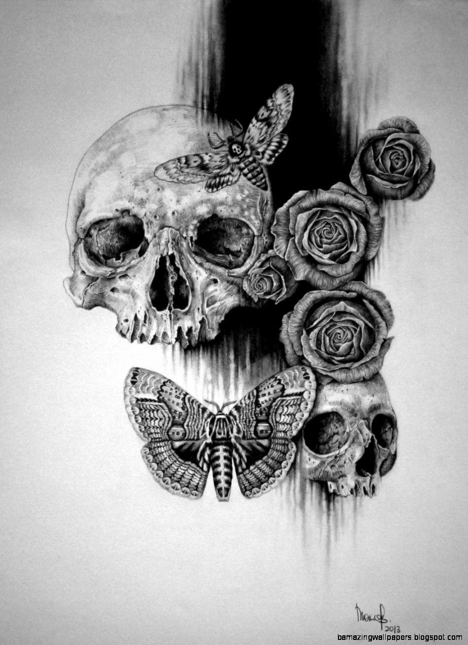 Rose And Skull Drawing Tumblr