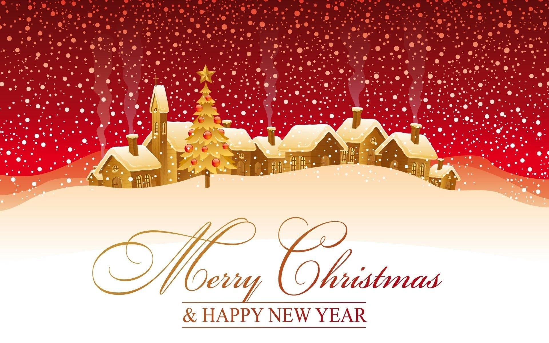 Merry Christmas and Happy New Year HD Wallpaper. Merry