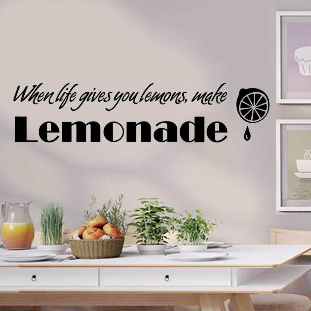3D Wall Stickers, TPTPT When Life Gives You Lemon To Make