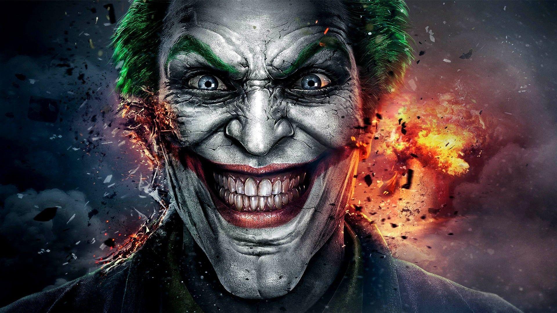 Joker, #scars, #explosion, #Batman, #anime, #Batman: Arkham City