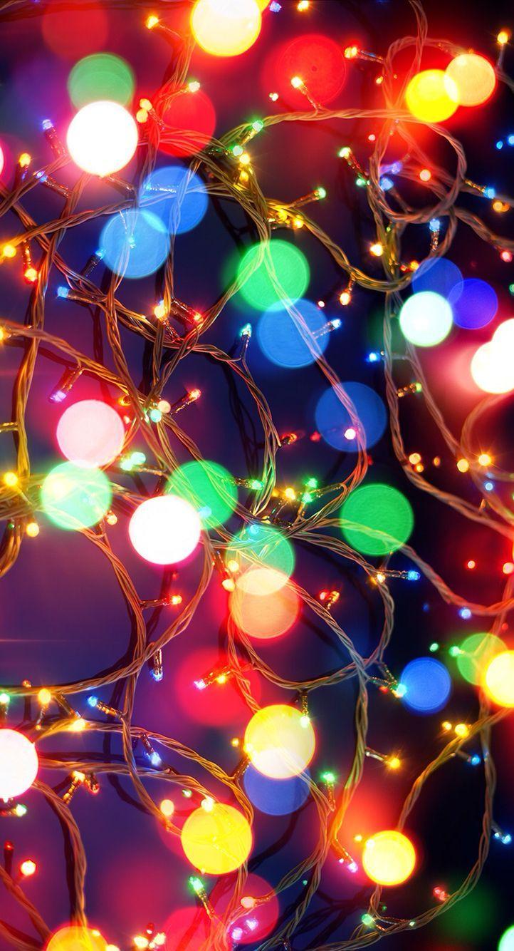 Christmas lights iPhone wallpaper. Christmas phone