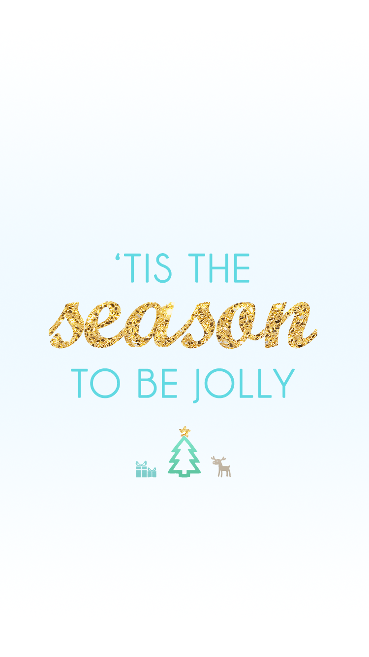 Tis the season to be jolly. free winter holiday iPhone wallpaper