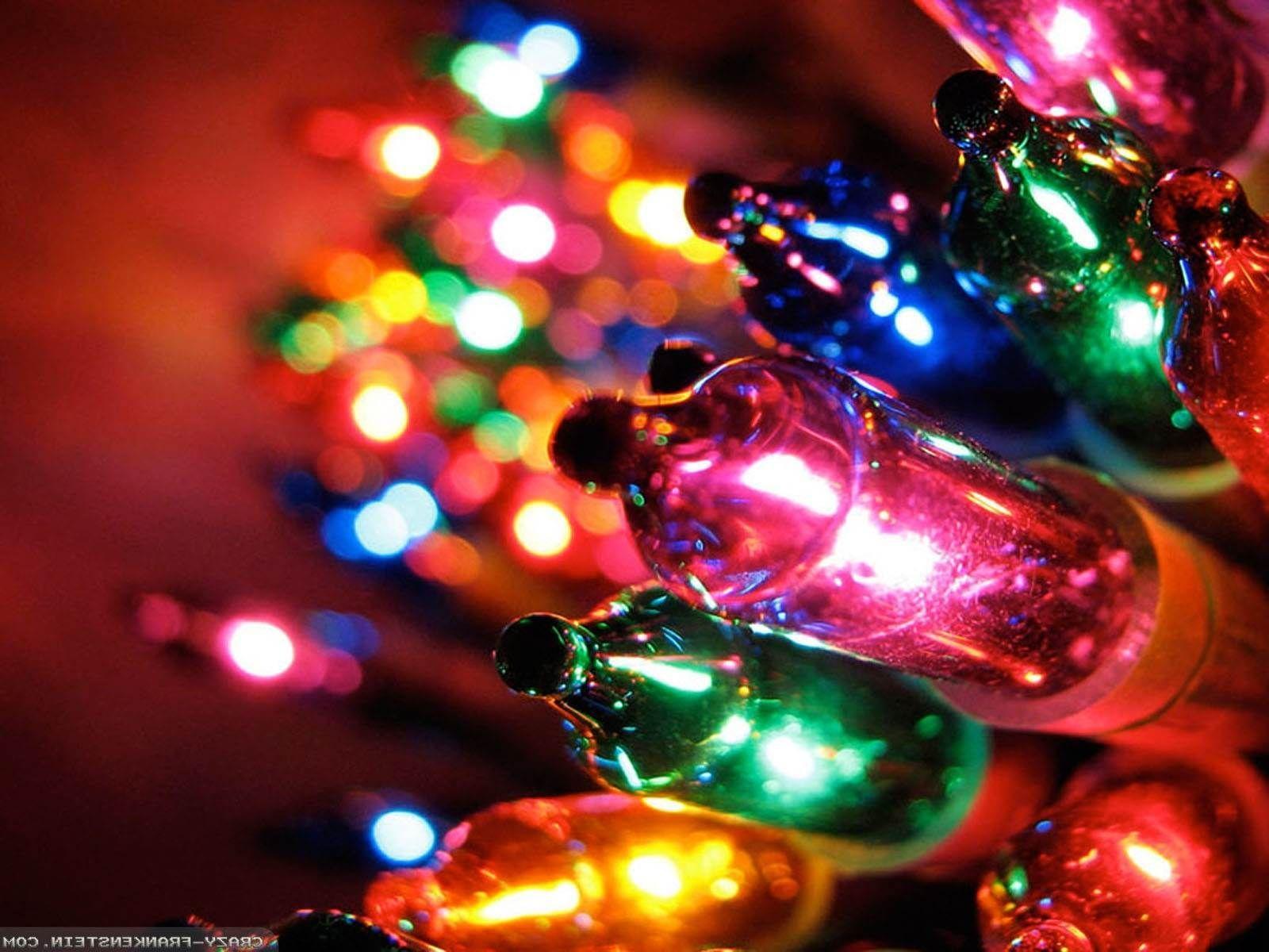 Colorful Christmas Lights Decoration iPhone Plus HD Wallpaper 1600