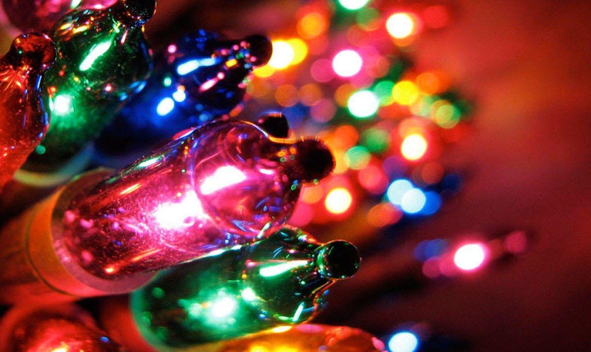 Hite Christmas Lights Background HD Wallpaper, Background Image