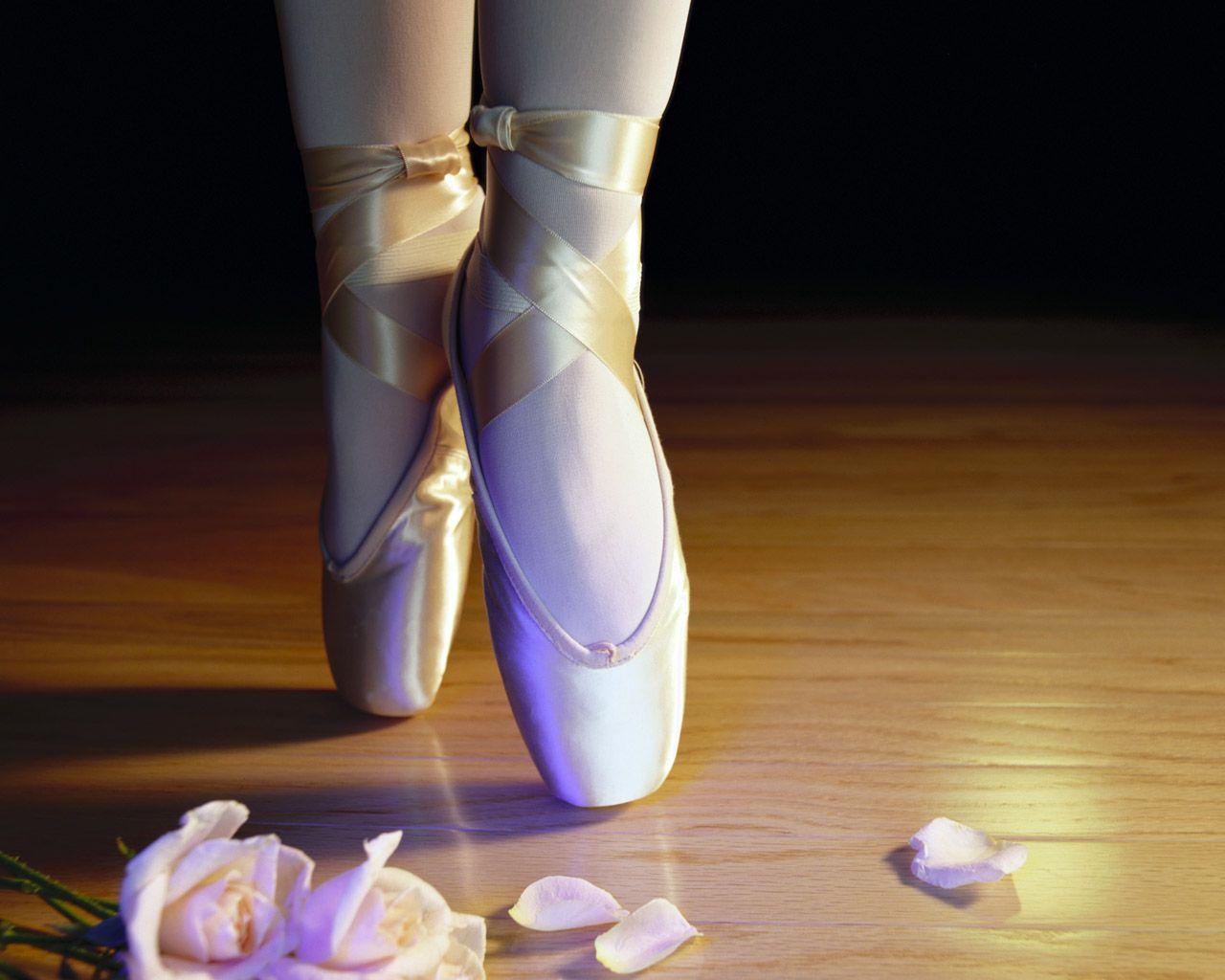 Ballet Pointe Shoes Background. Ballet