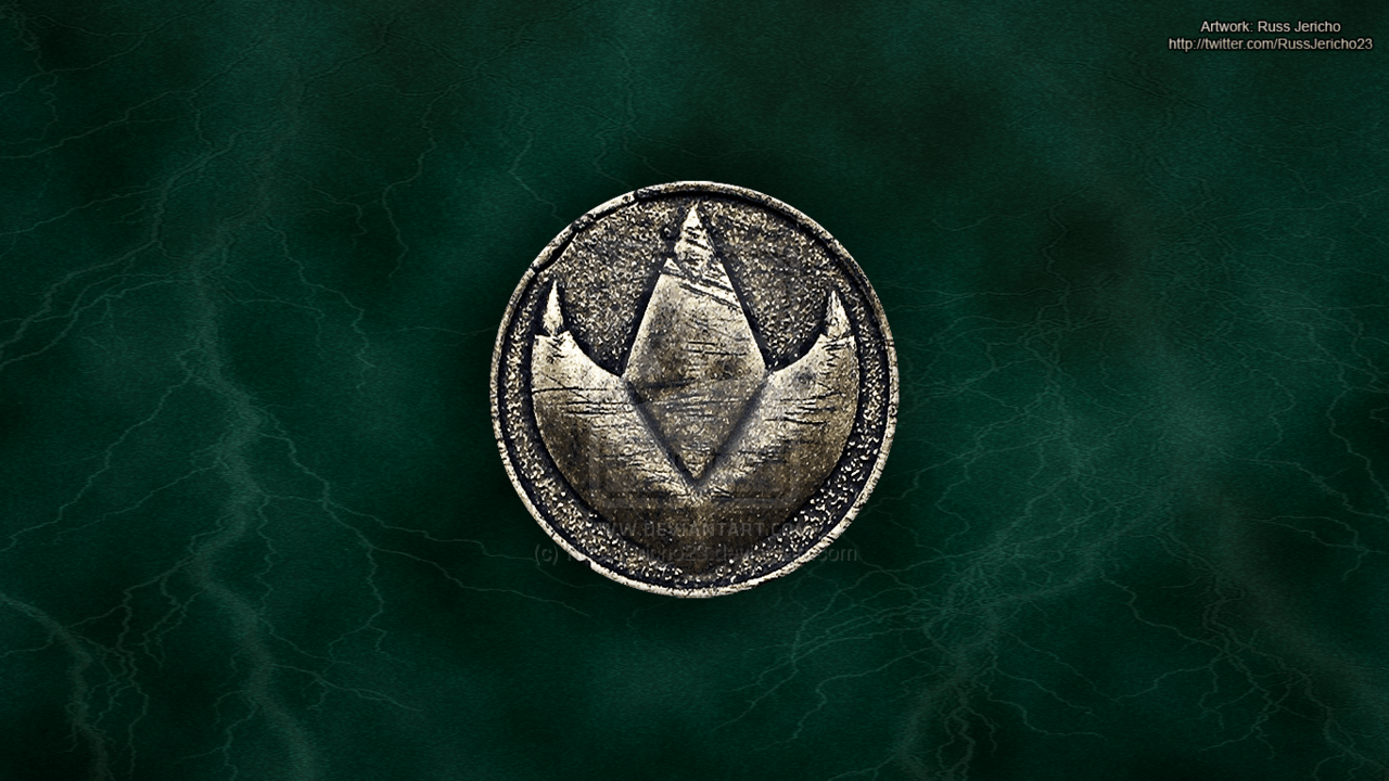 MMPR Green Ranger Dragonzord Coin Wallpaper