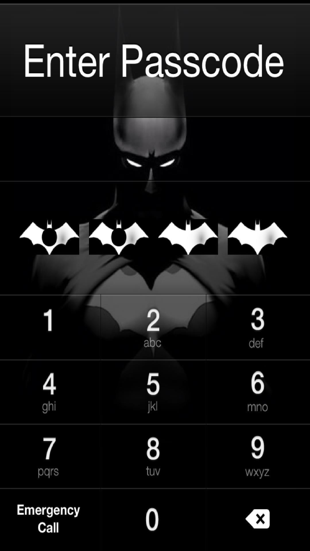 Passcode Batman. iPhone 6 Plus