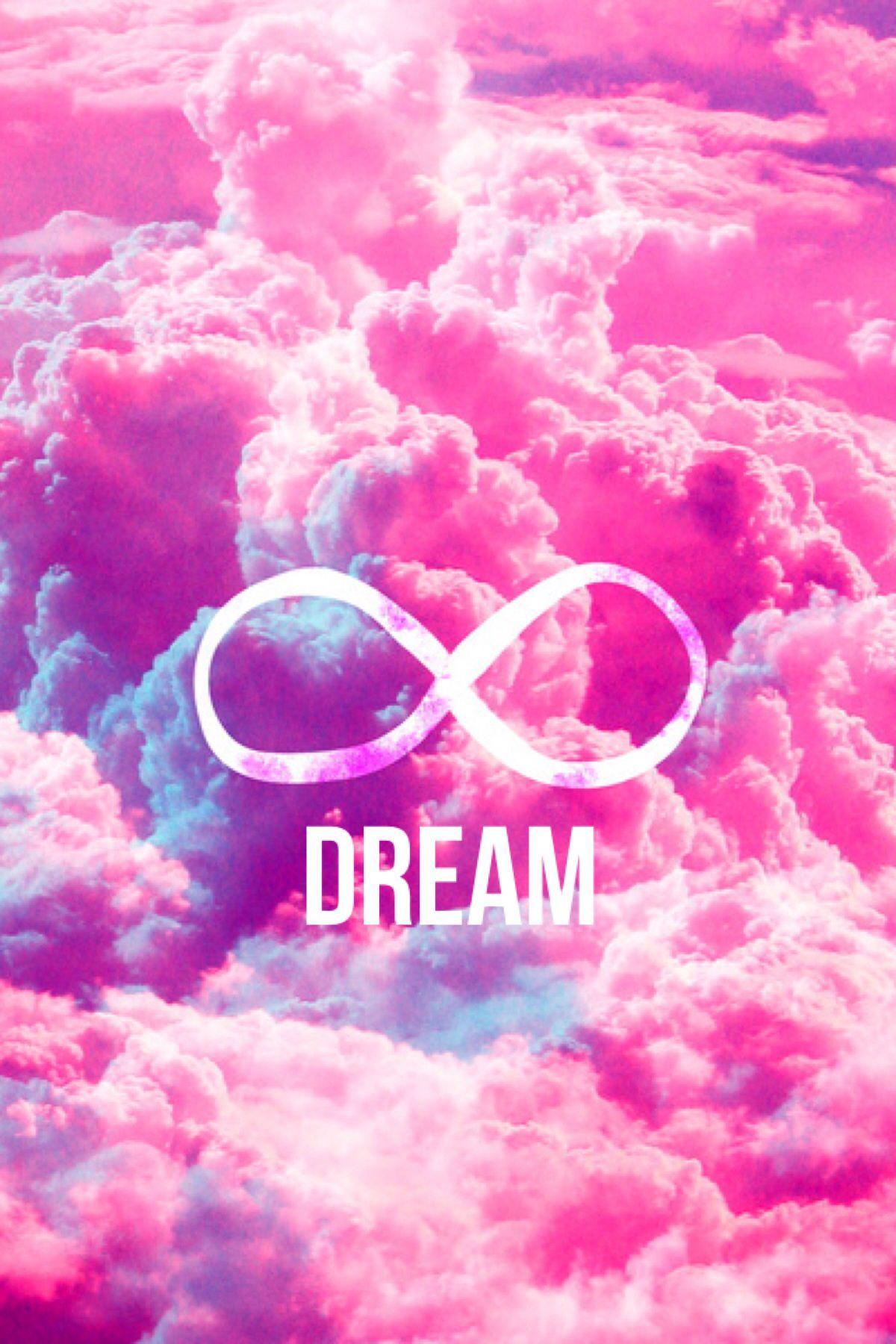 Girly Infinity Symbol Bright Pink Clouds Sky Computer Sleeve