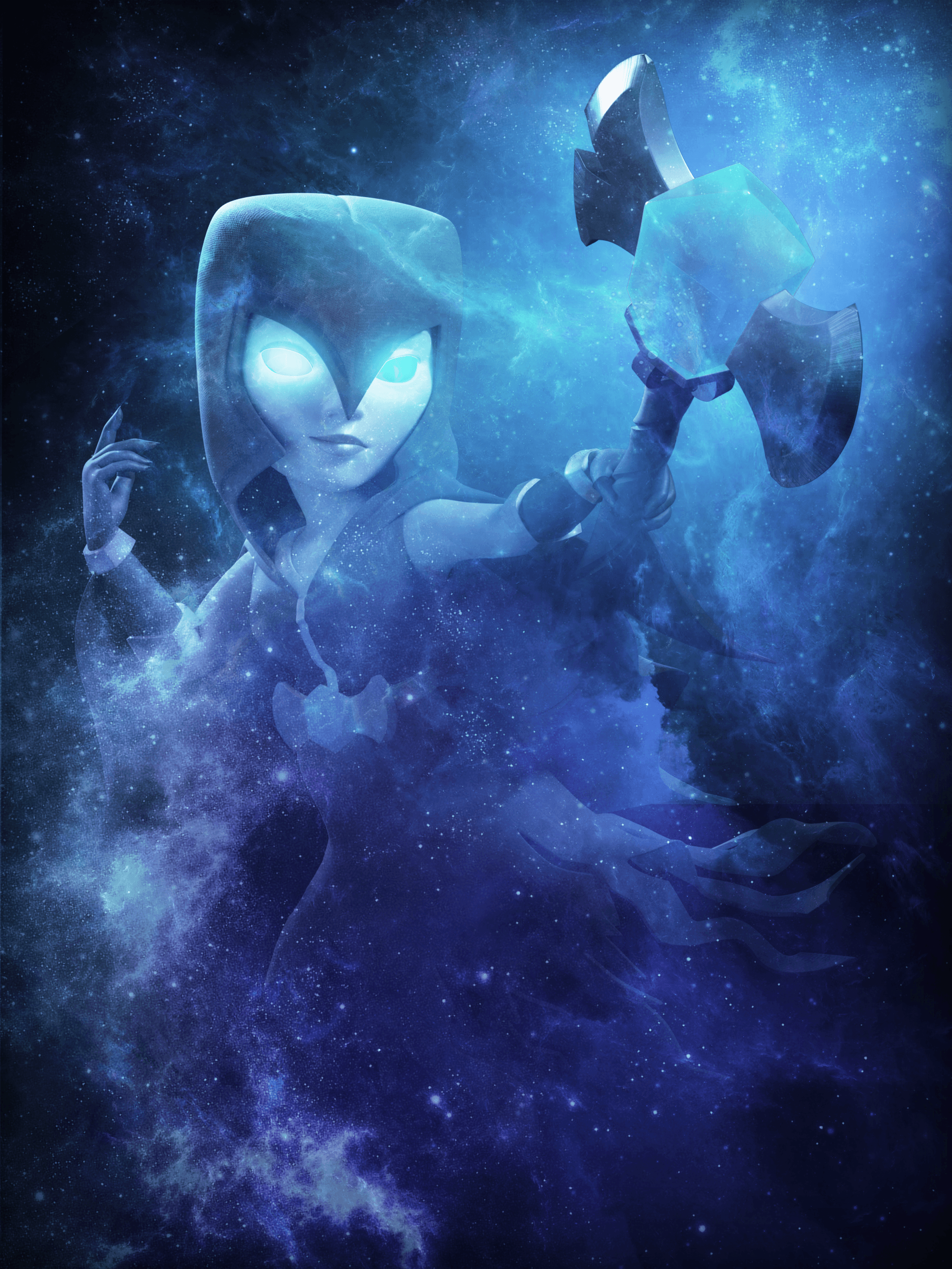 Cosmic Witch Wallpaper by Tixtacker No Water Mark