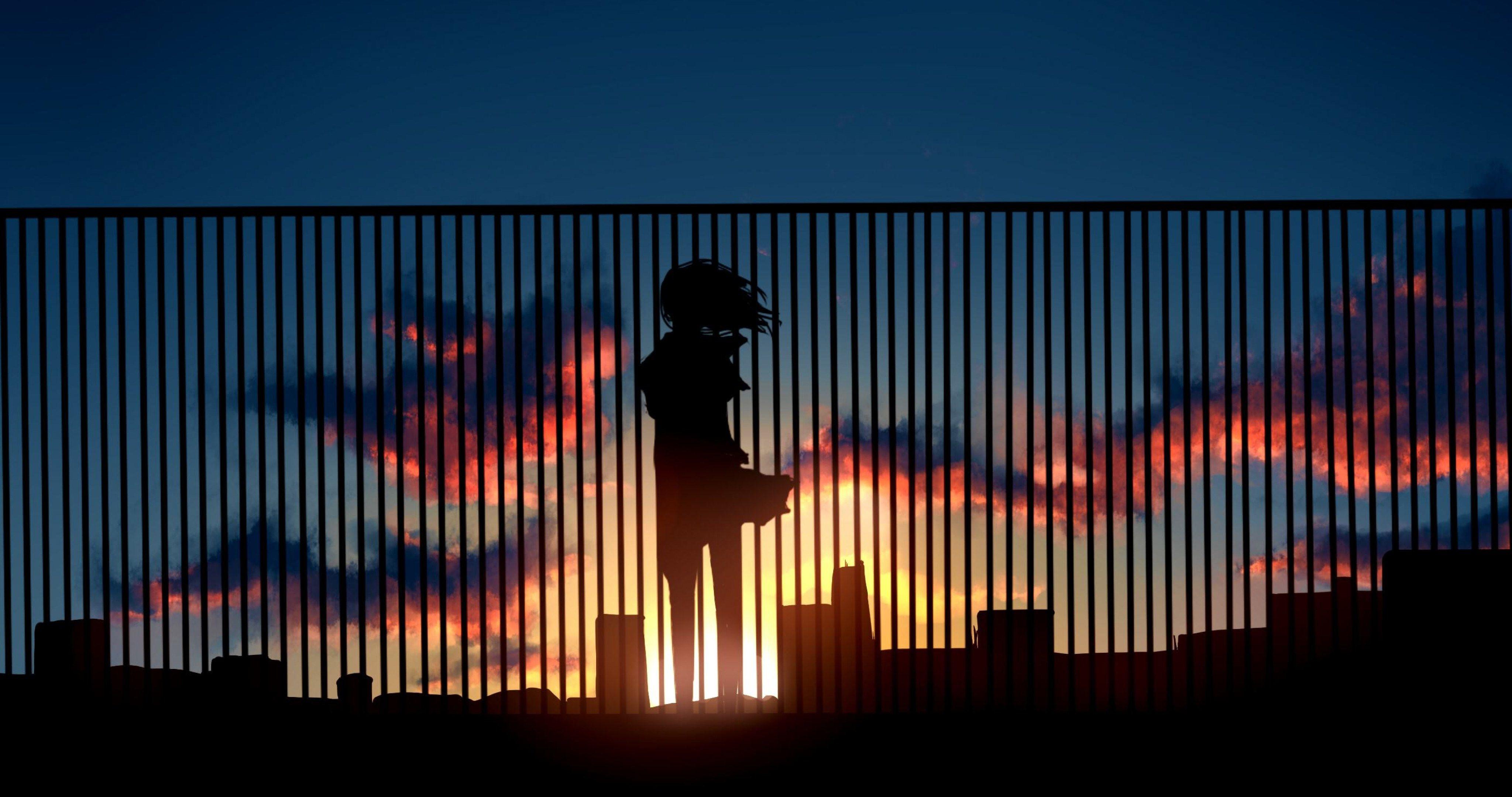 anime silhouette 4k ultra HD wallpaper. ololoshenka in 2018