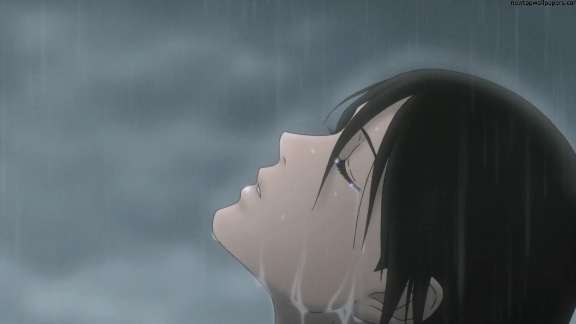 Alone Anime Girl In Rain. Most Wallpaper HD Picture HQ Image