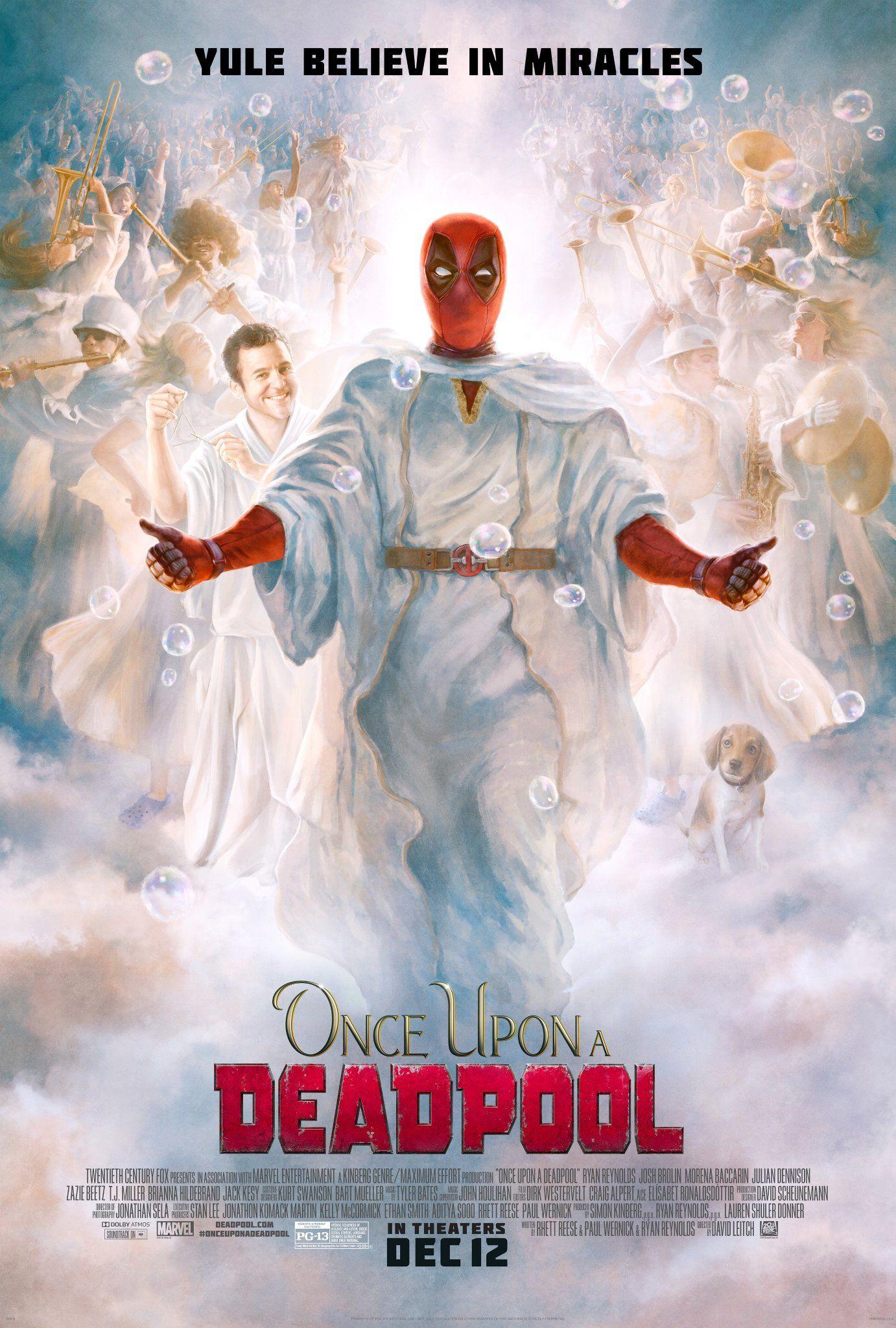 Heavenly New ONCE UPON A DEADPOOL Poster Promises Yule Believe