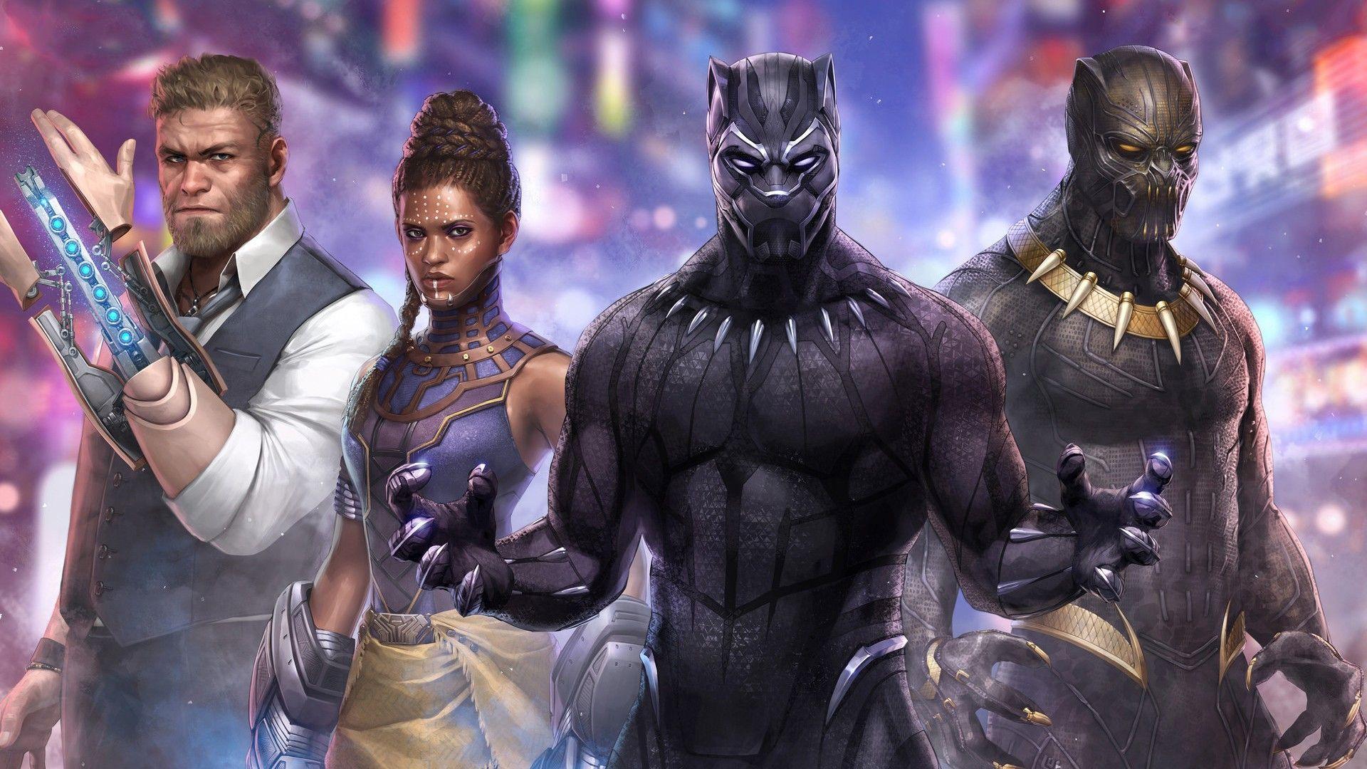 Black Panther Marvel Future Fight Artwork Wallpaper