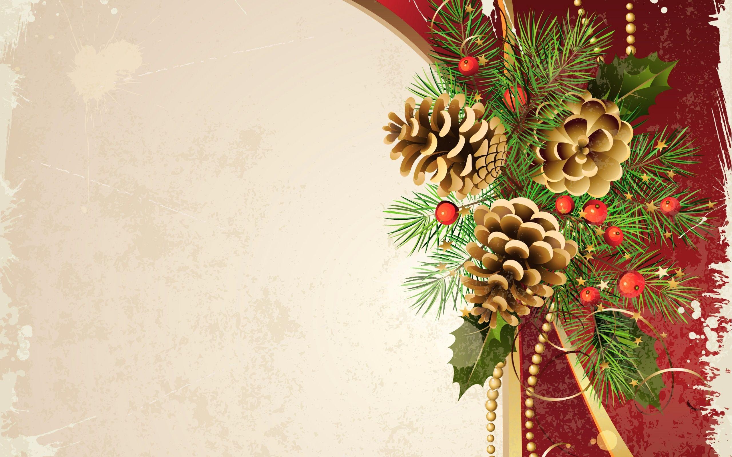 Christmas Background With Pine Cones Quality Image And Transparent PNG Free Clipart