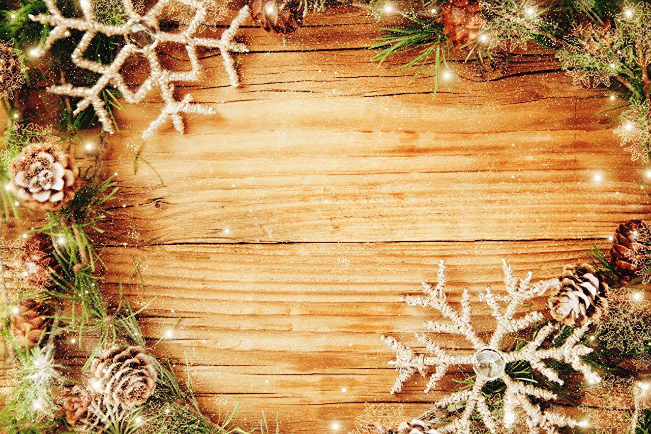Wallpaper Christmas Snowflakes Fairy lights Conifer cone Holidays