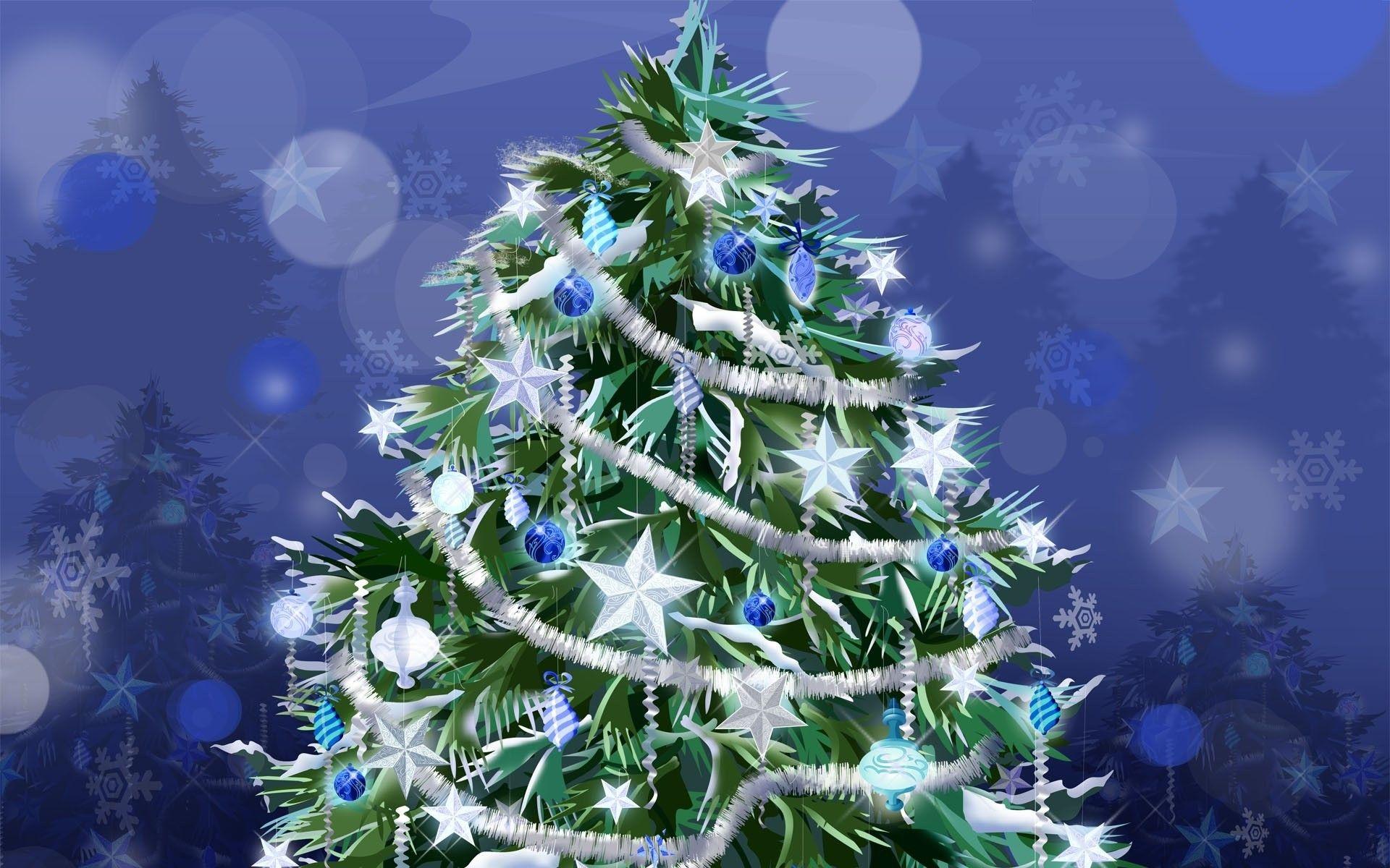 Beautiful Merry Christmas Tree Wallpaper