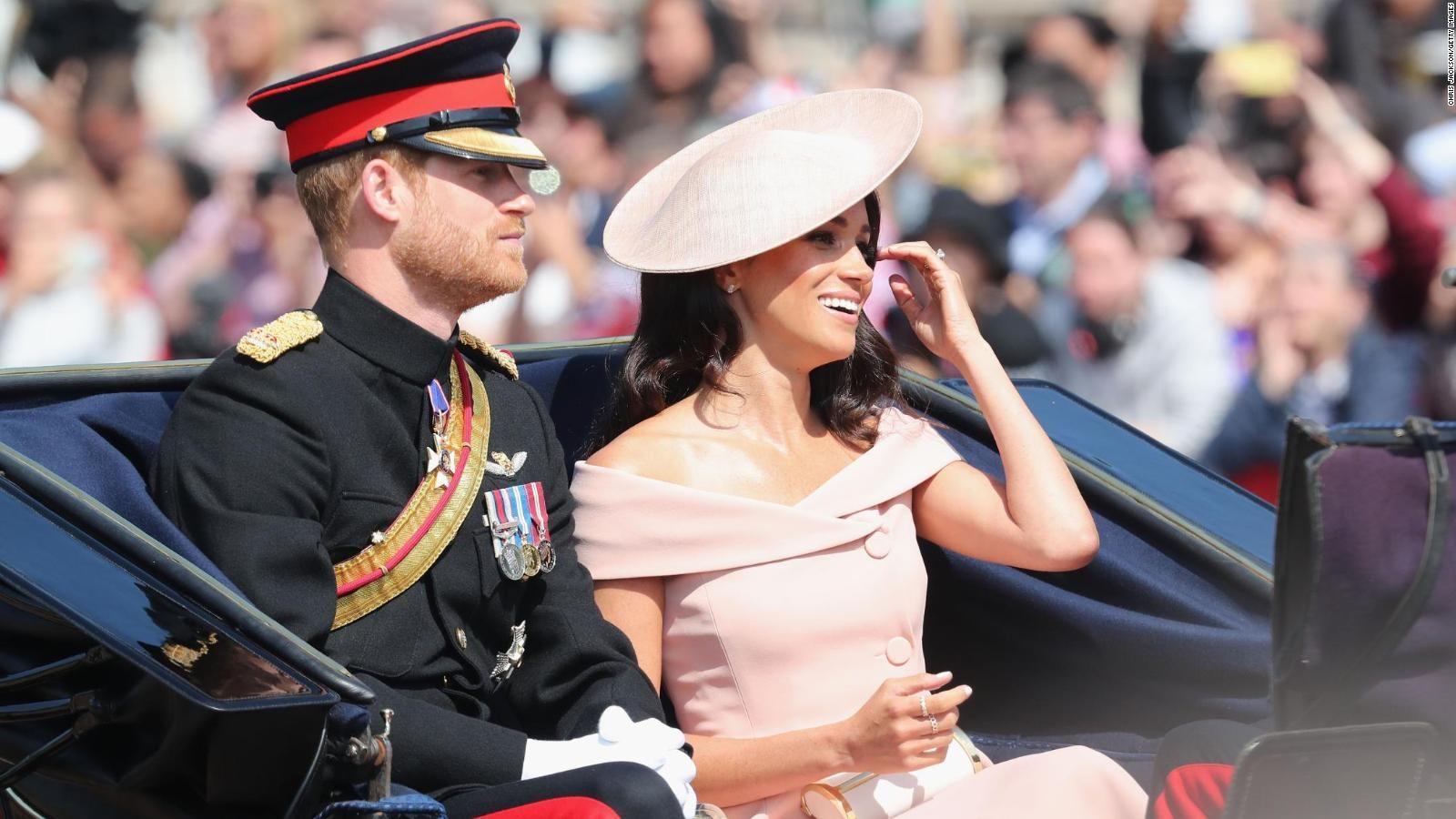 Harry and Meghan join the Queen for parade