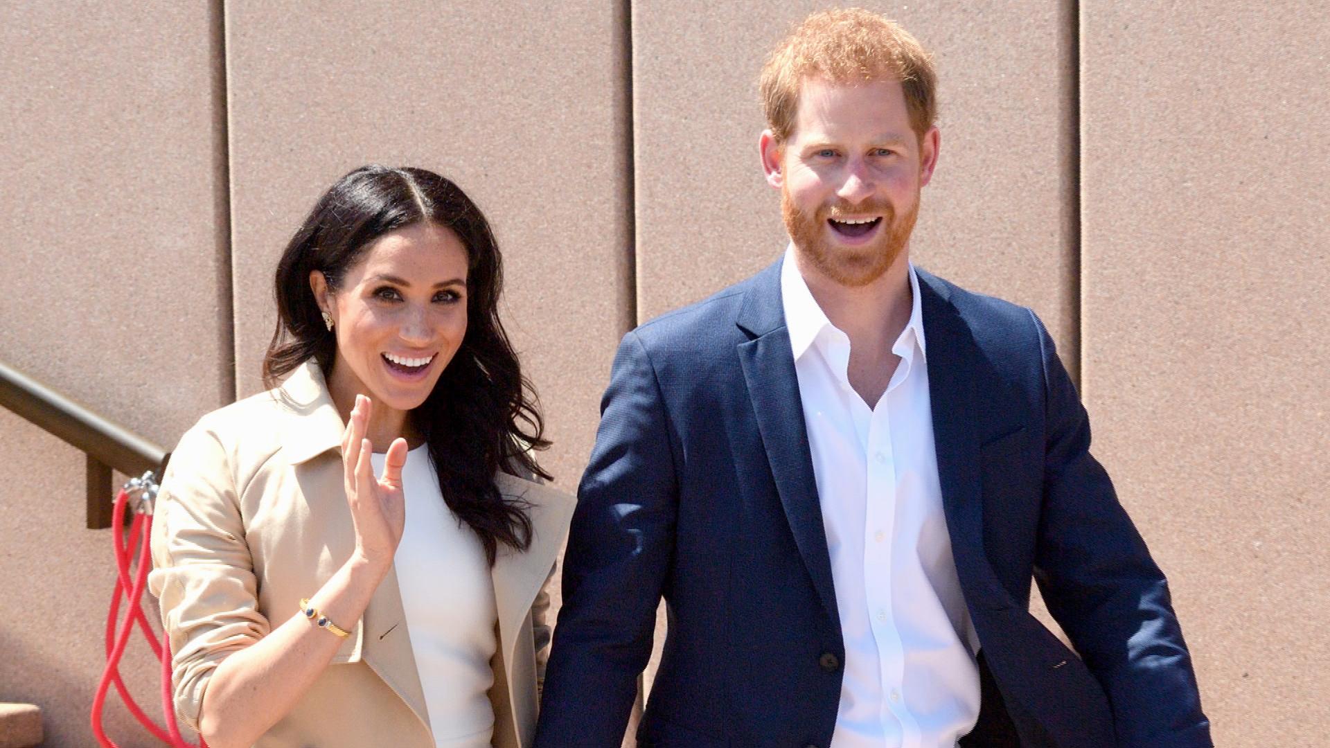 Meghan Markle and Prince Harry Break Royal Protocol to Pose With Her