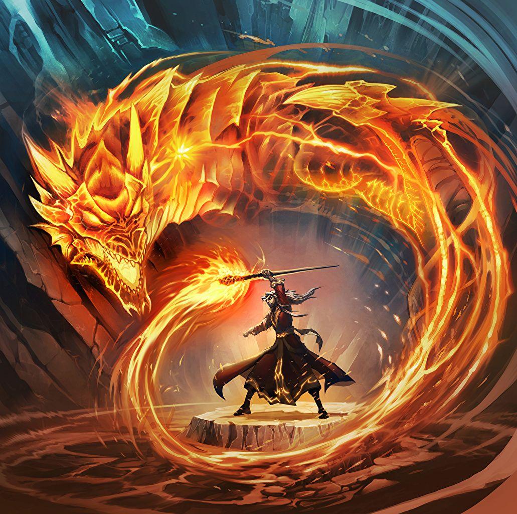 Wallpaper World of WarCraft Magic Dragons Dragon's Breath Fantasy