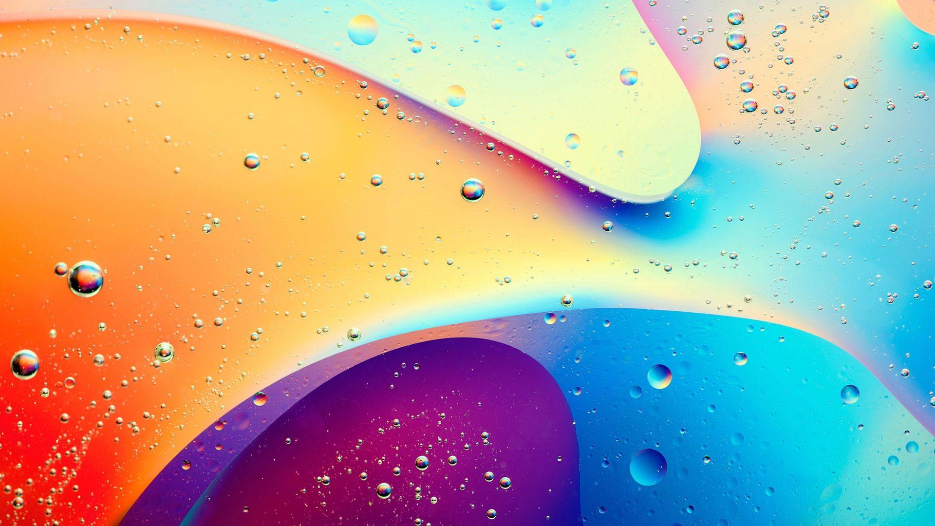 Water bubble rainbow colors curves wallpaper. HD Wallpaper Rocks
