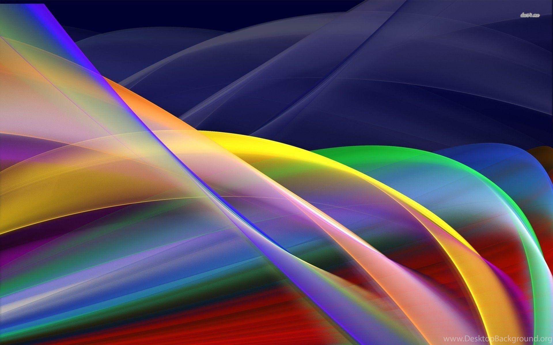 Colorful Translucent Silk Curves Wallpaper Desktop Background
