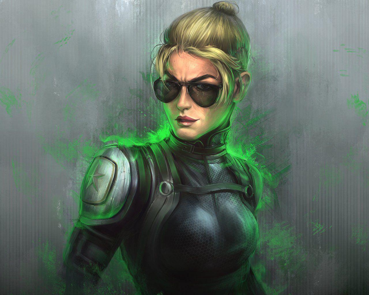 Wallpaper download art, look, glasses, mortal kombat x, cassie cage