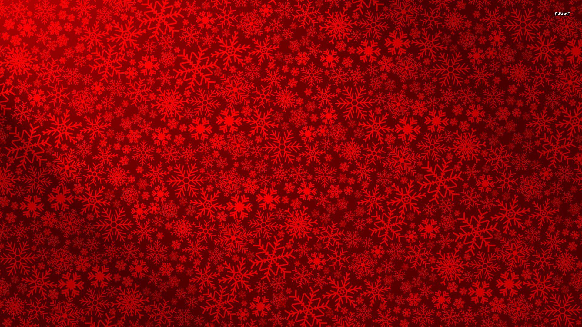 Red snowflake pattern wallpaper wallpaper