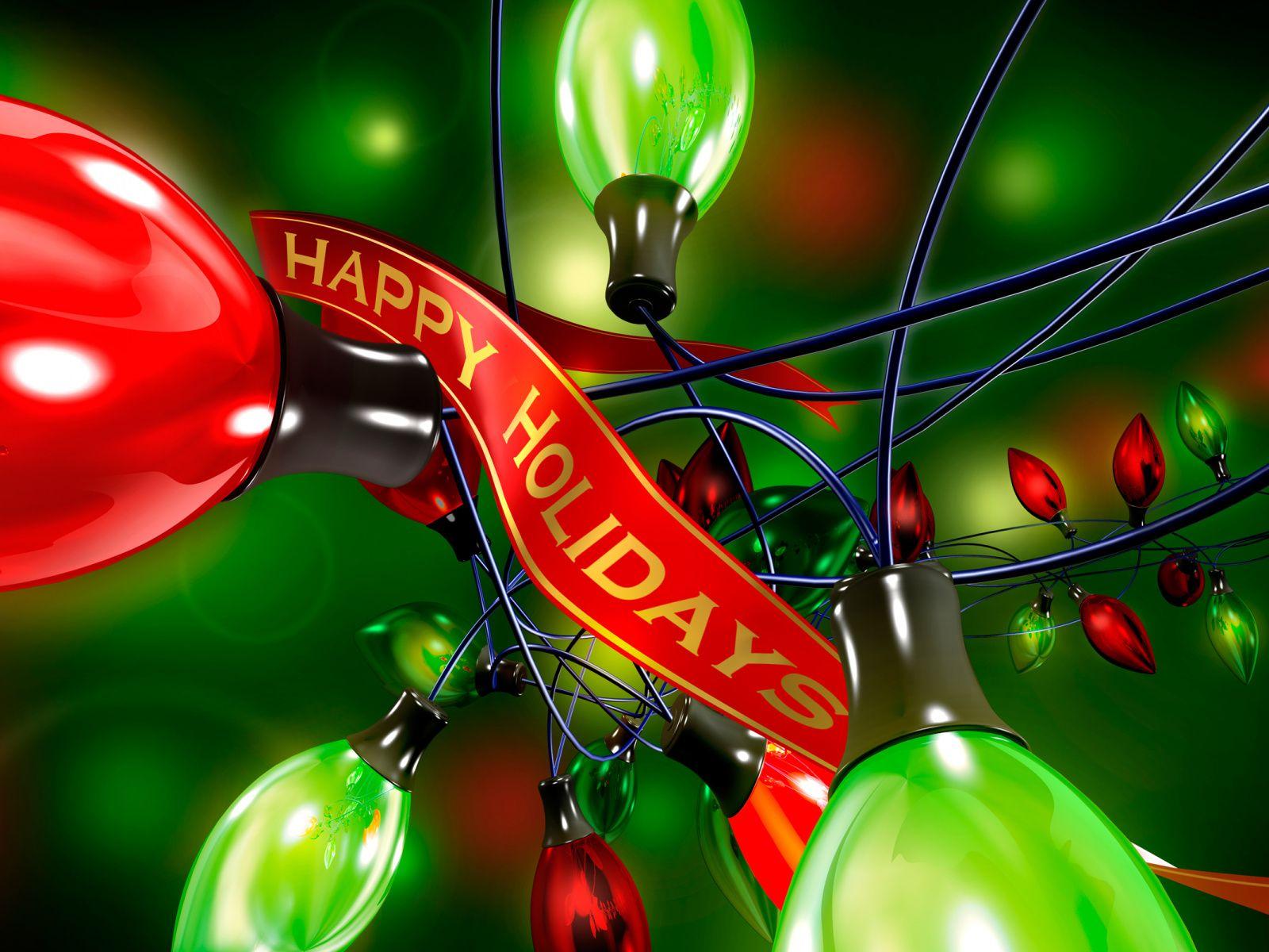 Download 1600x1200 Wallpaper Green, Event, Christmas Lights, Red