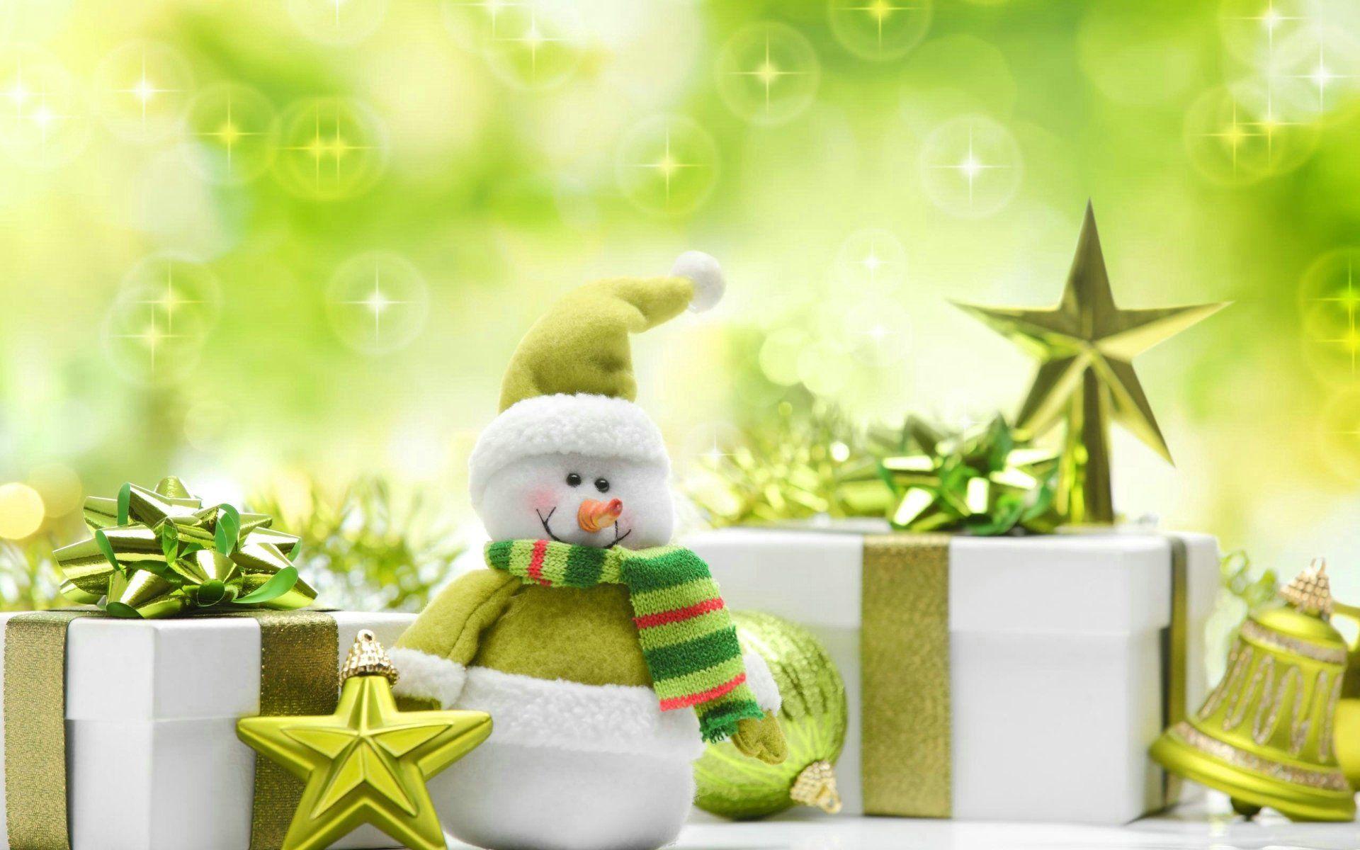 Green Christmas Presents, High Definition, High Quality, Widescreen