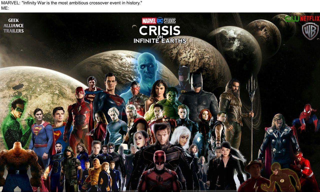 DC vs Marvel: Crisis on Infinite Earths crossover wallpaper 2