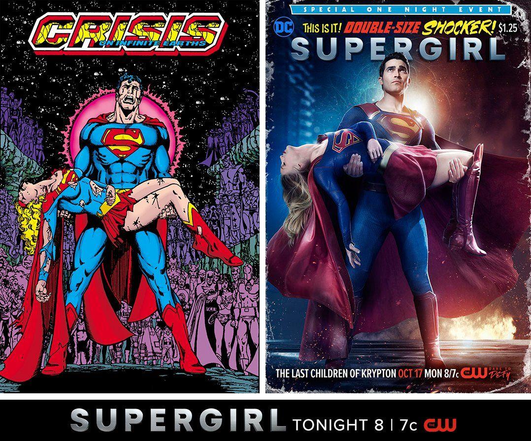 Crisis on Infinite Earths Homaged on Supergirl Poster